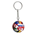 thumbnail image 5 of National Flags Football Keychain, 5 PCS Soccer Keychain, Soccer Ball Key Chain, Soccer Key Chains for Men's Backpack, Sports Souvenir Carnival Reward Keychains, 5 of 6