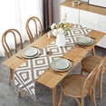 thumbnail image 4 of AUQ Table Runner,Traditional Chinese Design with Modern Tassels Table Mats,Premium Cotton-Linen Fabric Table Cloth Rectangle Table,32*180cm,Style2, 4 of 4