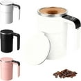 thumbnail image 4 of KeirineCC Self-stirring Coffee Mug Magnetic Stirring Cup Drink Stirrer Rechargeable Automatic Mixing Cup w/LCD Thermometer with Temp Display for Coffee Tea Hot Chocolate (White, 13 oz), 4 of 9