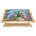 thumbnail image 1 of Rotated Table Embroidery Frame Stand - Adjustable Cross Stitch Scroll Frame  Beech Wood Quilting Frame Needlepoint Holder Stretch Bar for Stitching Sewing Craft, 1 of 9