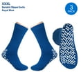 Pack of 3 Pairs XXXL NonSkid Bariatric Extra Wide Slipper Socks for