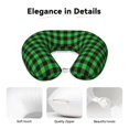 thumbnail image 4 of KLL Buffalo Plaid Green Black Pattern Memory Foam Cervical Neck Pillow Versatile U-Shaped Pillows for Home/Office/Camping/Travelling/Soft Washable Cover, 4 of 8