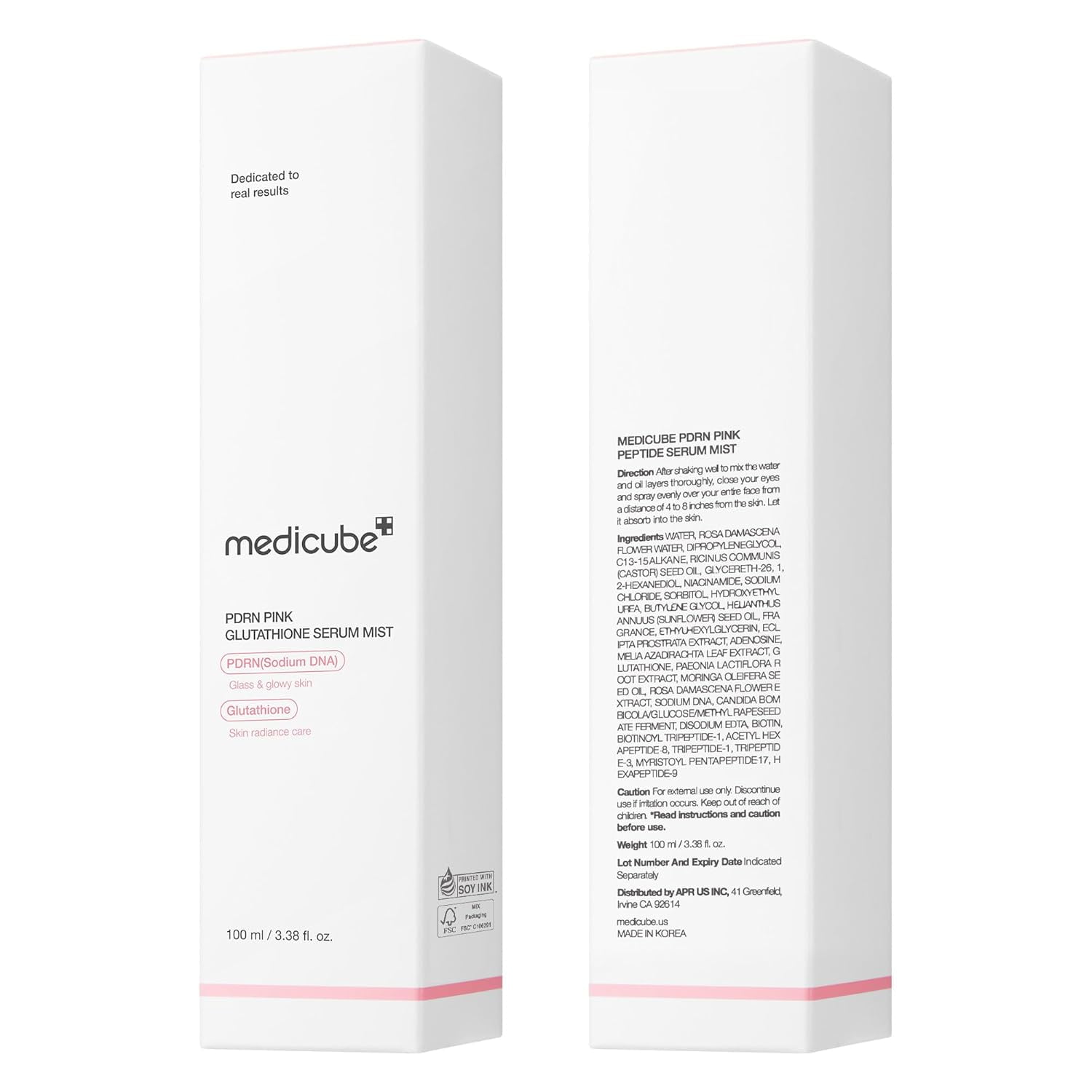 Medicube Salmon DNA PDRN Pink Glutathione Spray Serum 100ml/3.38fl oz