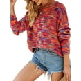 thumbnail image 4 of Kmbangi Pull Femme Couleur Variée + Col Rond Manches Longues Tricot, 4 of 8