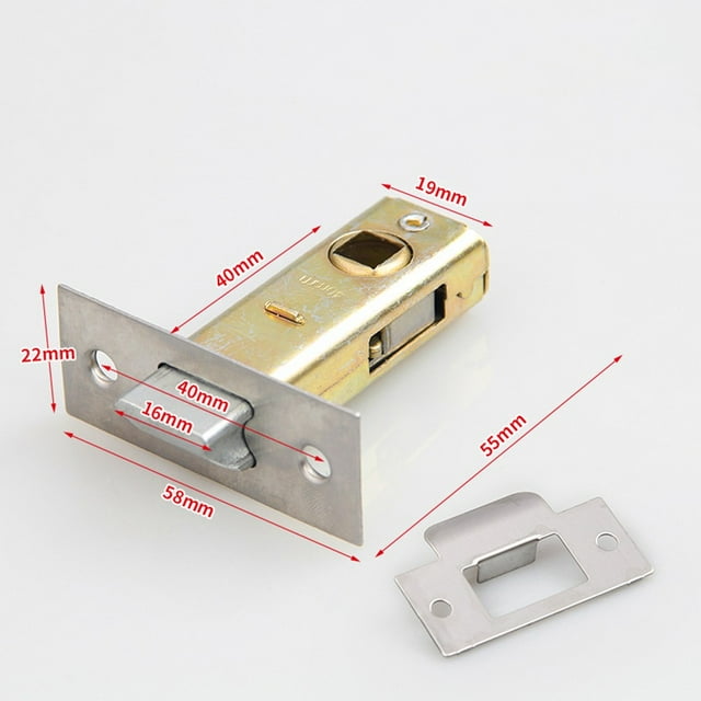 Polished Brass Radius Tubular Latch, Two Polished Brass Radius Tubular Latches 40Mm