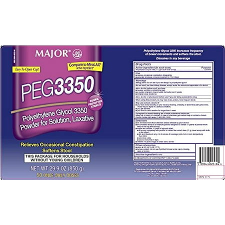 Rugby Peg 3350 Pwdr 29.9Oz 50 Dose  Polyethylene Glycol-N/A White 850Gm  Upc (Peg 3350 Best Flavor)