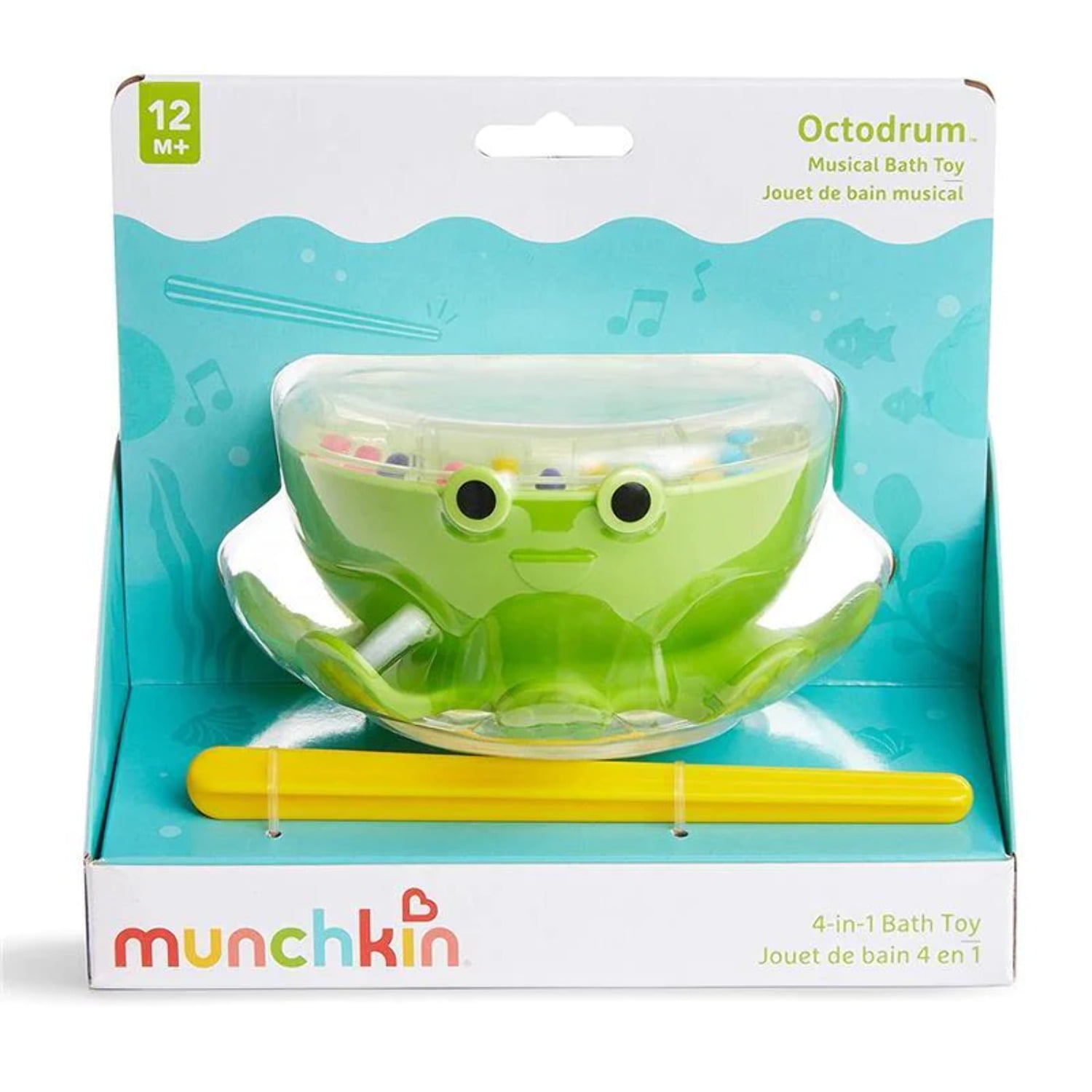 Munchkin® Octodrum™ 3-in-1 Musical Toddler Bath Toy, Unisex, Green
