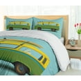 thumbnail image 5 of Ambesonne Travel Duvet Cover Sets, Single Surf Bus Holiday, 2-King, Seafoam and Multicolor, 5 of 7