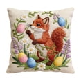 thumbnail image 2 of AURIGATE Easter Embroidered Egg & Butterfly Pillowcase, 17.72in Decorative Throw Pillow Cover, Festive Spring Easter Sofa Couch Home Decor (Multi-Pattern), 2 of 6
