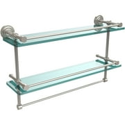 Dottingham 22" Gallery Double Glass Shelf with Towel Bar (Build to Order)