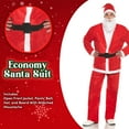 thumbnail image 3 of UNDERWRAPS Santa Claus Adult Costume - Felt Cosplay Costume Christmas Suit Santa Outfit Set, Santacon Party Kit Includes Jacket, Pant, Belt, Santa Hat & Beard, 3 of 6