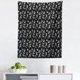 thumbnail image 1 of Floral Tapestry, Abstracted Flowers Polka Dot Chains Print on Dark Tone Background, Fabric Wall Hanging Decor for Bedroom Living Room Dorm, 5 Sizes, Grey Charcoal Grey, by Ambesonne, 1 of 1