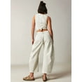 thumbnail image 3 of Women'S Vintage Low Waist Stretchy Boyfriend Wide Leg Jeans Butt Lifting Baggy Denim Pants  White S, 3 of 5