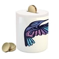 thumbnail image 2 of Feather Piggy Bank, Tropical Hummingbird Design Exotic North American Bird Abstract Colors, Ceramic Coin Bank Money Box for Cash Saving, 3.6" X 3.2", Purple Pink Pale Blue, by Ambesonne, 2 of 4