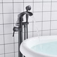 thumbnail image 2 of Zovajonia Freestanding Bathtub Faucet Tub Filler Waterfall Floor Mounted  Mixer Oil Rubbed Bronze, 2 of 10
