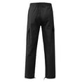 thumbnail image 3 of Men's Casual Work Pants with Adjustable Drawstring Waist, Multi-Pocket Design & Straight-Leg Fit for Hiking, Training, and Everyday Use (Lightweight & Breathable),Black L, 3 of 4