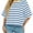 05Blue White Stripe, variant on Tops for Women Summer Short Sleeve T Shirts Striped Design Fashion Crewneck Casual Loose Basic Tee Shirts