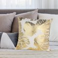 thumbnail image 4 of Juego de 2 fundas de almohada decorativas de color blanco y dorado de 18 x 18 pulgadas, funda de cojín para sofá, decoración del hogar, juego de fundas de almohada para sala de estar, 4 of 6