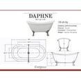 thumbnail image 6 of Daphne 69" Clawfoot Acrylic Plastic Freestanding Bathtub -White, 6 of 6