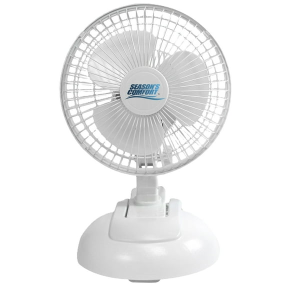 Seasons Comfort 6 Inch Combo Desk & Table Fan, Clip Fan, Adjustable Tilt - FTC6