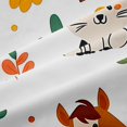 thumbnail image 4 of Manfei Cartoon Horse Cow Pig Shower Curtain 72Wx72L,Cute Flowers Animal Bathroom Curtain,White Yellow, 4 of 6