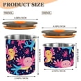 thumbnail image 3 of Cute Rainbow Axolotl Airtight Coffee Bean Canister 17oz Food Storage Containers with Lids For Gournd, Tea, Sugar, Flour, Rice, Cereal, Candy Cookie Jar, 3 of 8