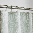 thumbnail image 3 of Green Floral Matelasse Shower Curtain + Clear Heavy Weight Liner, 3 of 8