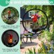thumbnail image 4 of Bird Animal Garden Lámparas solares LED Escultura de búho Decoraciones para el hogar (loro rojo) Sywqhk Libre de BPA, 4 of 6
