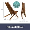 thumbnail image 3 of Silla de exterior CleverMade Tamarack plegable de madera de acacia, 3 of 8