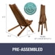 thumbnail image 3 of Silla de exterior CleverMade Tamarack plegable de madera de acacia, 3 of 8