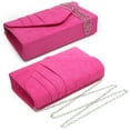 thumbnail image 7 of Dasein Women's Evening Bag Pleated Envelope Clutch Handbag Wedding Party Bridal Purse, 7 of 7