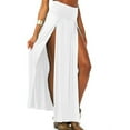 thumbnail image 5 of EDFBUYKRS Female Skirts Short Skirts for Women Casual Womens Double Split Maxi Long Skirt Ladies Plain Basic Two Side Slit 4 22, 5 of 5