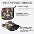 thumbnail image 3 of Yayeee Oven Mitts and Pot Holder Set of 4 Heat Resistant Kitchen Gloves Baking Hot Pad, Black Mushroom Pattern, 3 of 5