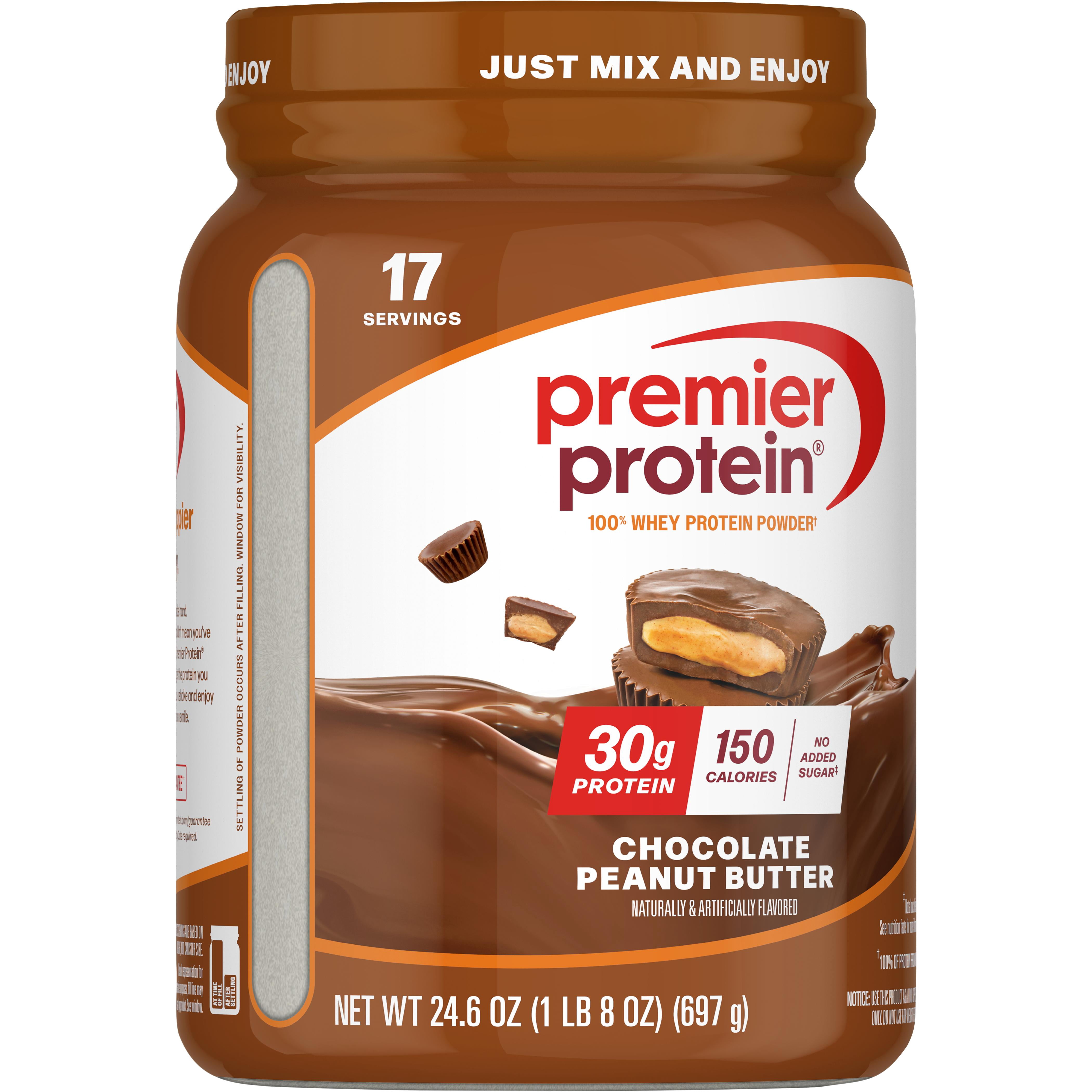 Premier Protein 100% Whey Protein Powder, Chocolate Peanut Butter, 30g Protein, 23.3oz, 1.7lb