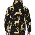thumbnail image 7 of Wukai Christmas Gold Deers Print Men Hoodies Fleece Sweatshirts Long Sleeve Sweaters Pullover Fall Outfits Winter Clothes-4X-Large, 7 of 7