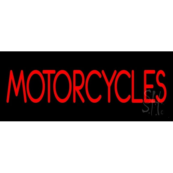 Red Motorcycles Logo LED Neon Sign 13 x 32 - inches, Clear Edge Cut Acrylic Backing, with Dimmer - Bright and Premium built indoor LED Neon Sign for automotive store, and mall.