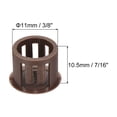 thumbnail image 2 of Uxcell 64PCS 11mm Brown Plastic Hole Plugs, Flush Type Panel Hole Caps, 2 of 6