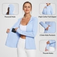 thumbnail image 4 of BALEAF Women's SPF Jacket Sun Shirt UV Protection Hoodie Zip Up Long Sleeve Hooded Summer Clothing Running Hiking Kentucky Blue S, 4 of 7