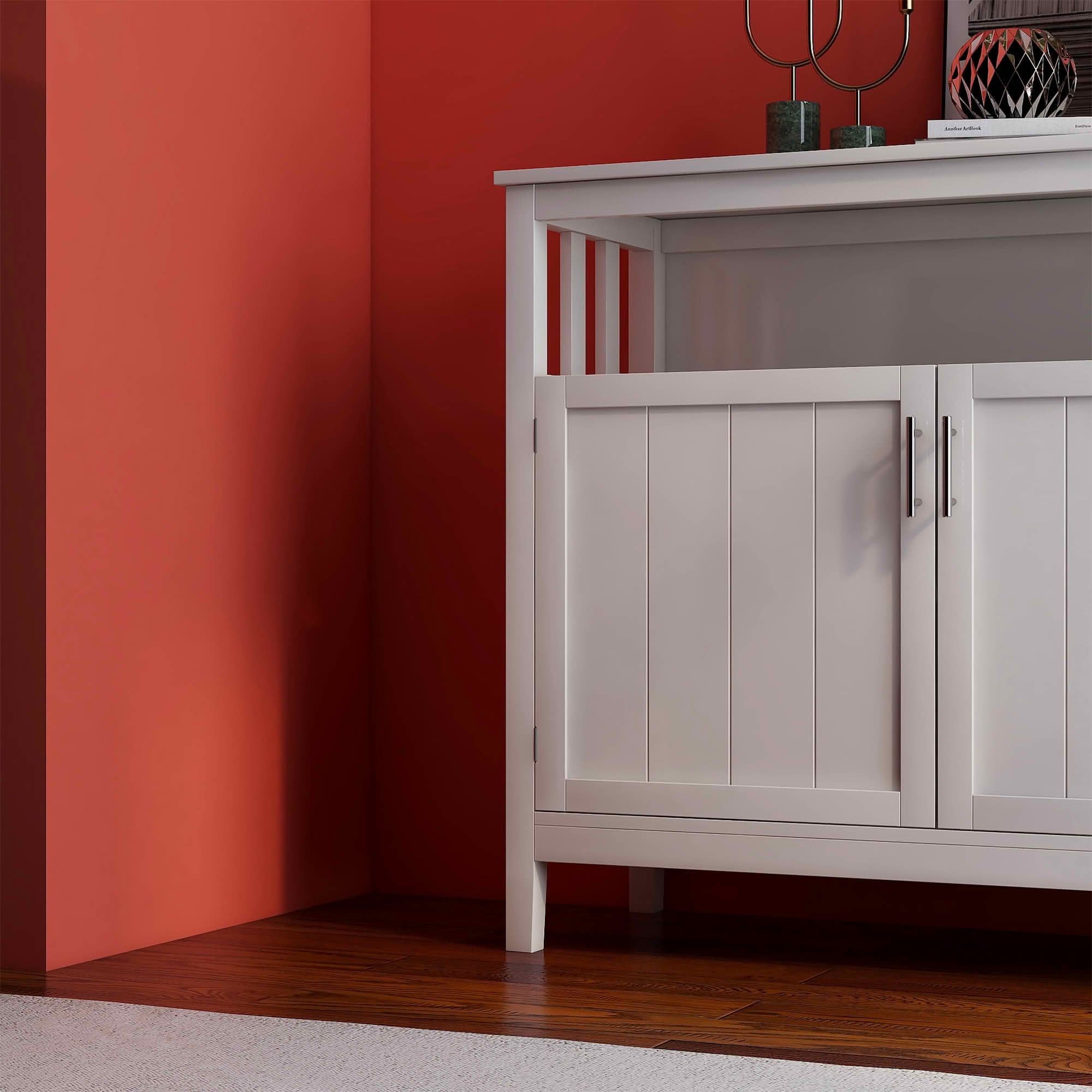 MAYEERTY Kitchen Storage Sideboard and Buffet Server Cabinet White
