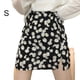 thumbnail image 2 of Qarigey de mujer Estampado de flores corta de cintura alta Split A-line Girl Cloth Prendas para la parte inferior del cuerpo negro S, 2 of 6