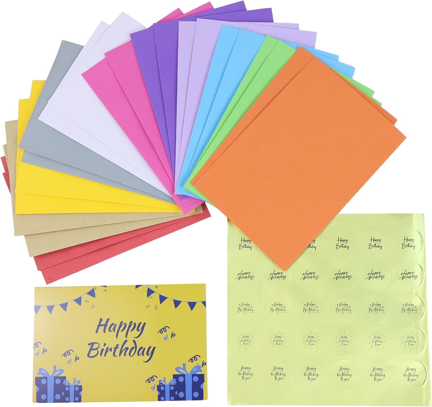 Dessie 80 Happy Birthday Greeting Cards with Unique Designs and Birthday Wishes, 4” x 6”