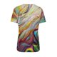 thumbnail image 5 of Moda Mujer Causal Rounk Cuello Impresión Blusa Manga Corta Camiseta Verano Tops Fridja bn4284, 5 of 5