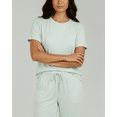 thumbnail image 2 of Real Essentials 2 Pack: Womens Pajamas Short Sleeve Sleepwear Tops and Capri Pants Pjs Print Pajama Sets (Available In Plus), 2 of 2