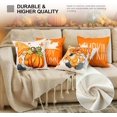 thumbnail image 3 of Gnomes Pumpkin Happy Fall Throw Pillow Covers 18x18 Set of 4 Burnt Orange Rust Modern Farmhouse Happy Autumn Maple Leaf Decorations for Sofa Couch Porch Bed Living Room, 3 of 6