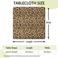 thumbnail image 2 of Brown and Black Leopard Print Square Fitted Tablecloth with Elastic Edge,Square Table Cover,Washable Elastic Table Cover for Home Kitchen Party Decor 34"x34", 2 of 6