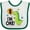 White and Green, variant on Inktastic 1st Birthday Dinosaur 1 Year Old Boy Boys or Girls Baby Bib