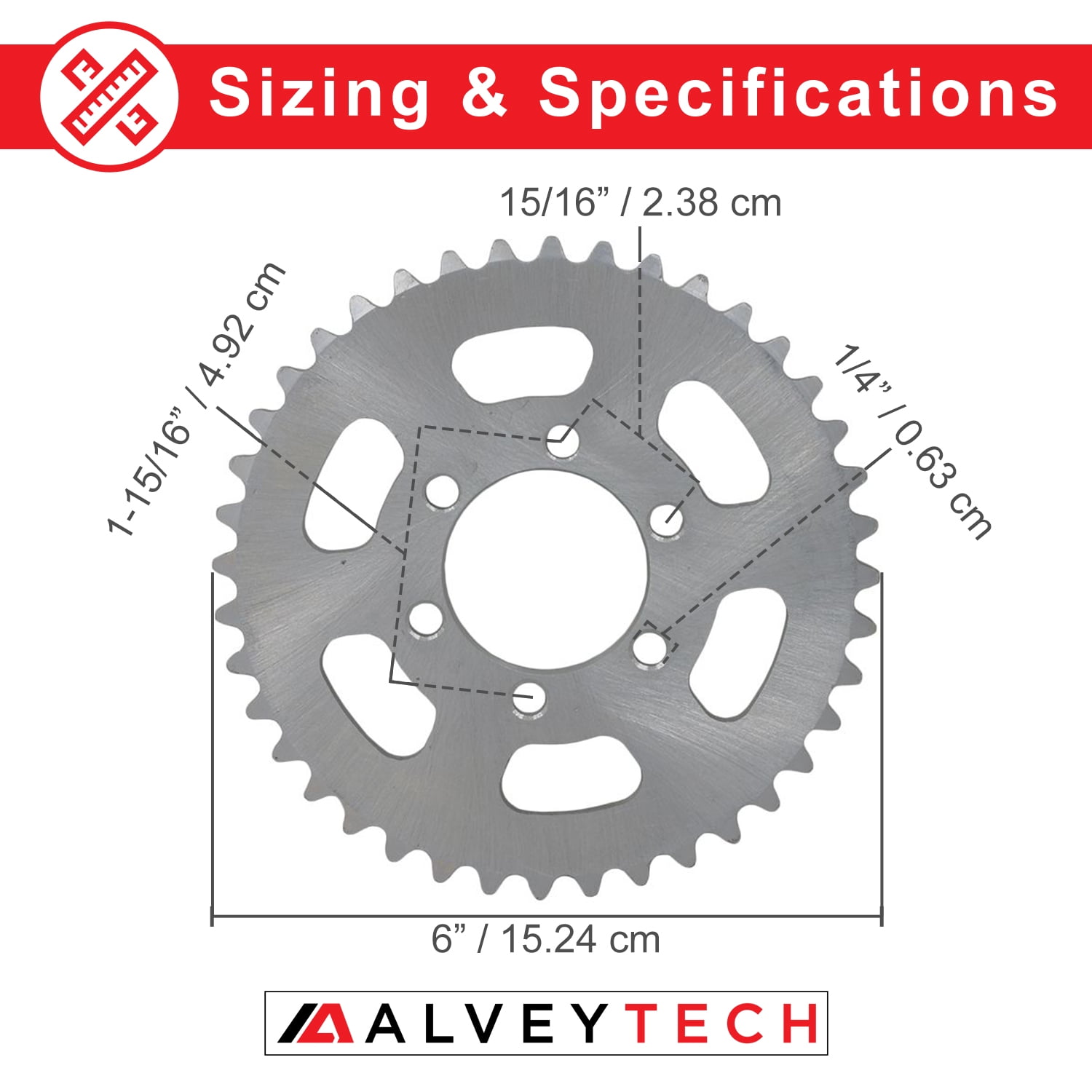 へびろて AlveyTech #35 Chain 40 Tooth 1-1/2
