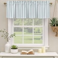 thumbnail image 2 of Blue Striped Curtain Valances for Windows, Kitchen Valance Window Treatments Panel 2 Pack, Blue White Stripes Farmhouse Rod Pocket Short Curtains for Bathroom Bedroom 42 x 18 Inch, 2 of 8