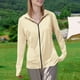 thumbnail image 2 of Sudadera con capucha y cremallera de lentejuelas para mujer, manga larga con tapa para el pulgar, protección solar de poliéster, camisa informal de cuello redondo para uso diario, sopatenor, 2 of 9