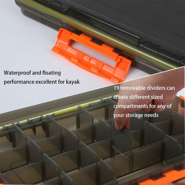 Waterproof Fishing Tackle Box 3-side Lock Tackle Trays Container With  Dividers Kayak Fishing Storage Box Lure Organizer - AliExpress